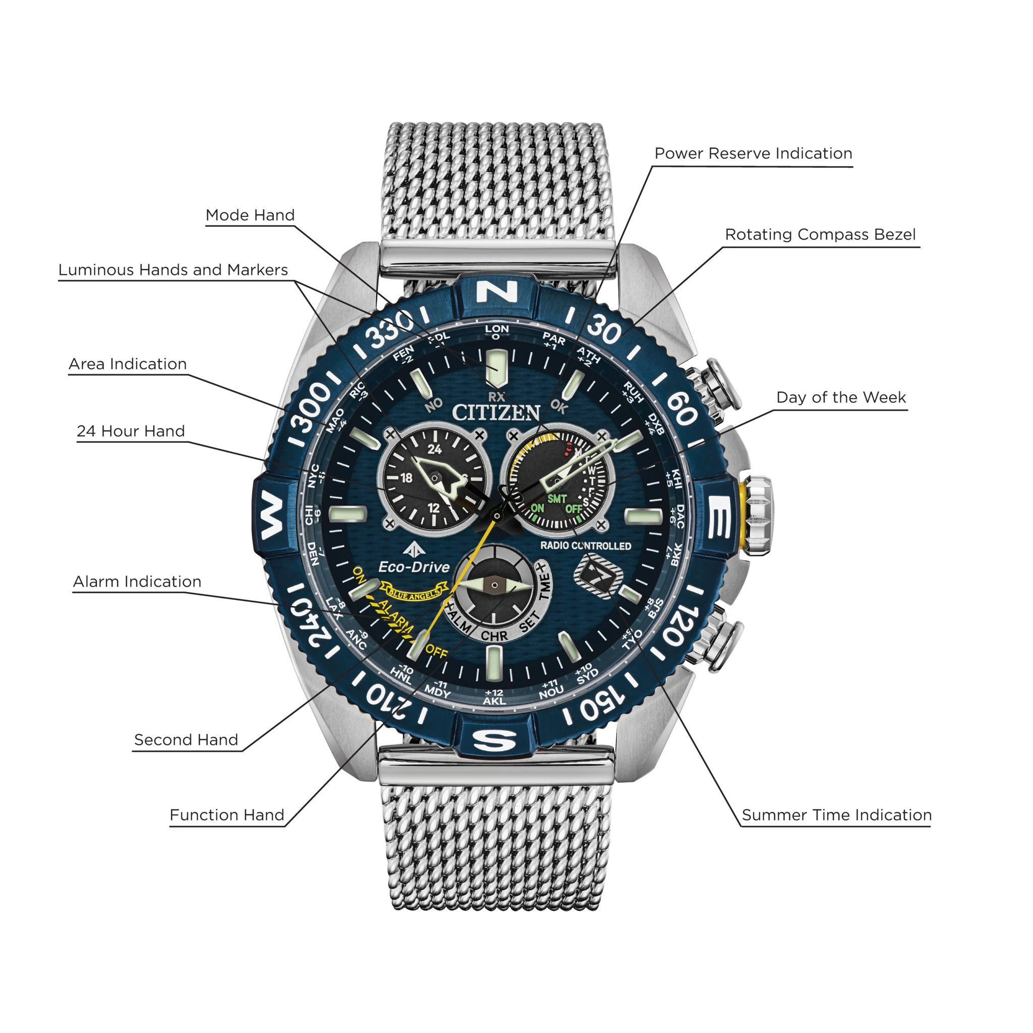 Citizen Promaster Navihawk Eco-Drive Blue Dial Watch | CITIZEN